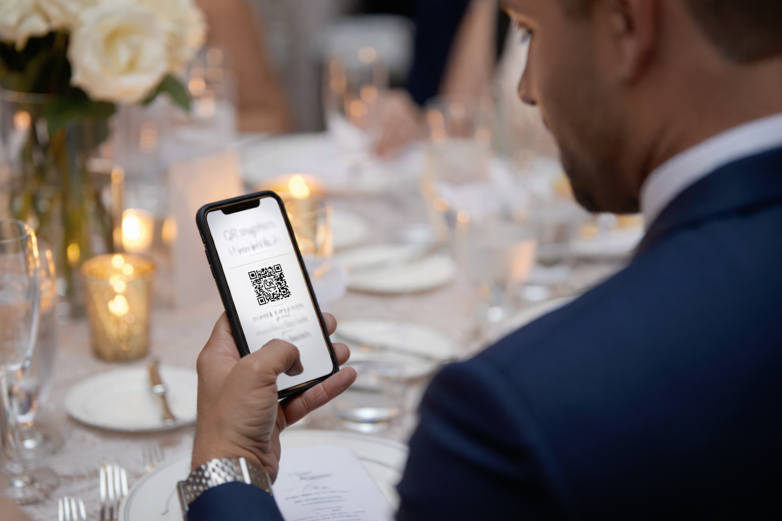 People viewing photos together on tablet